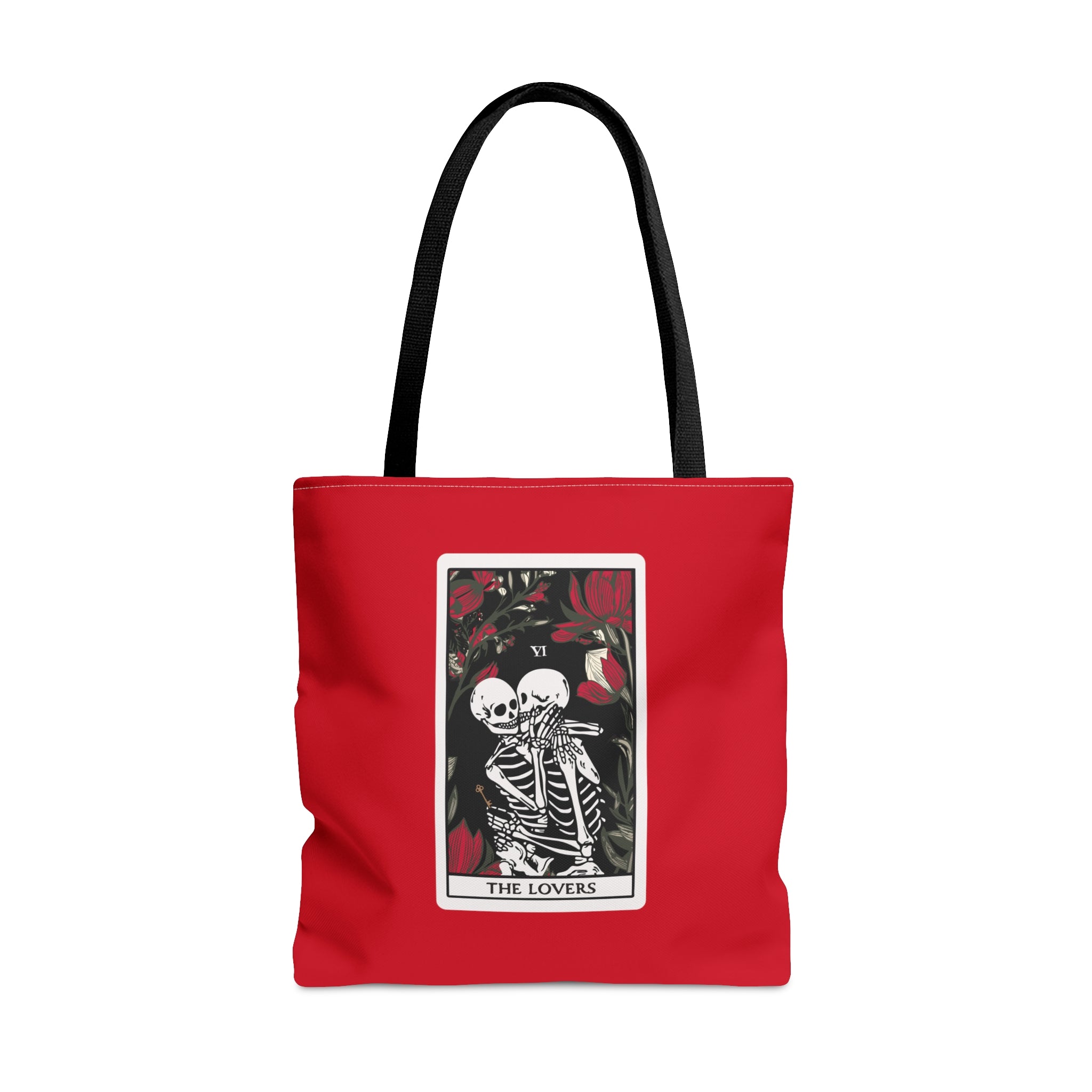 The Lovers Undead VI Tarot Card Skeleton Tote Bag
