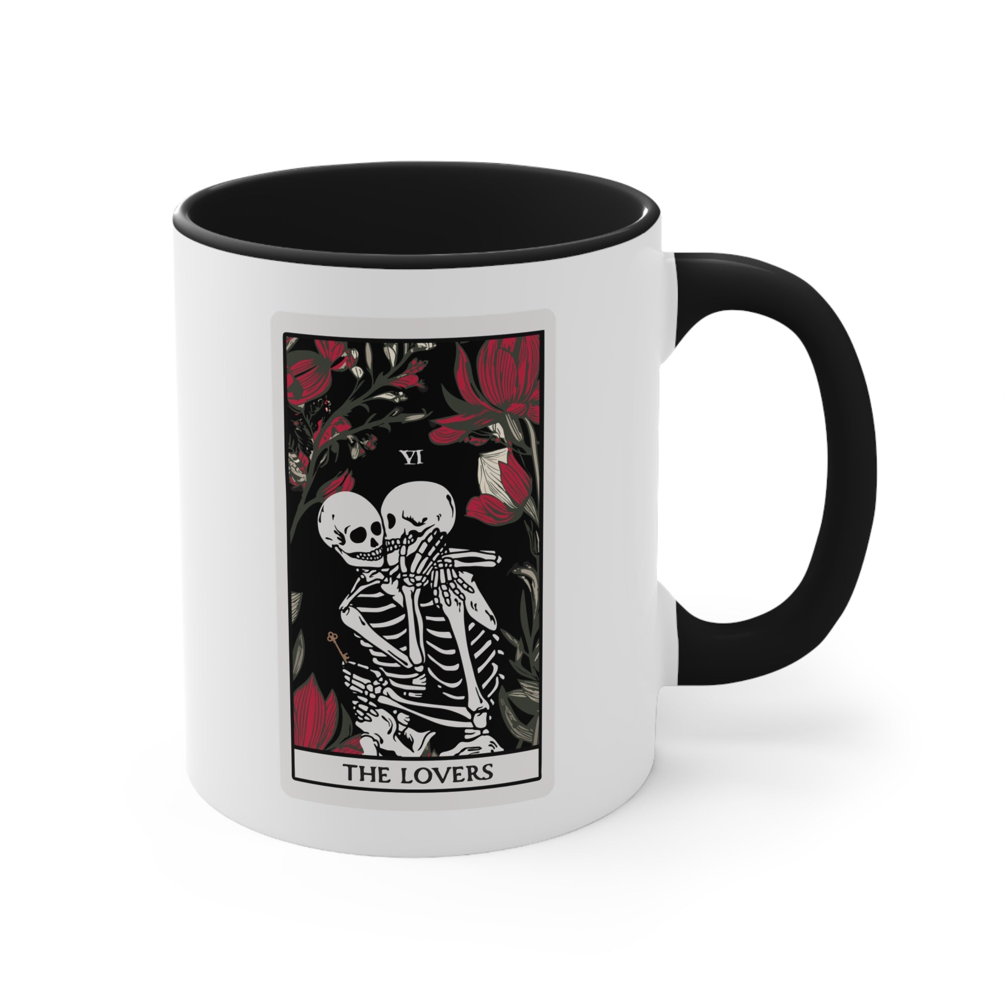 The Lovers Undead VI Tarot Card Skeleton Two-Tone Mug