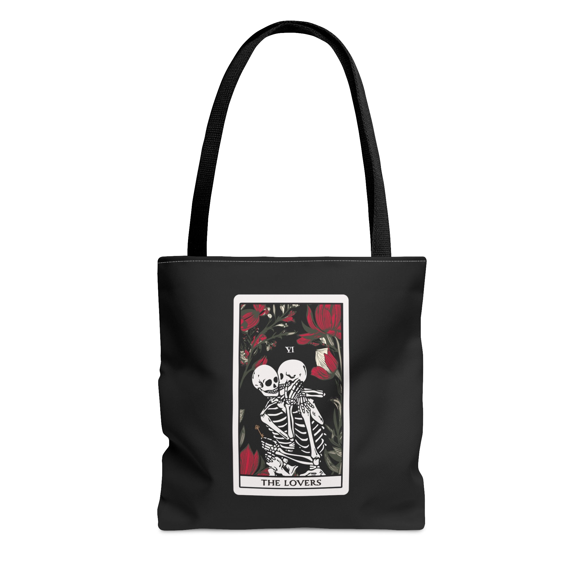 The Lovers Undead VI Tarot Card Skeleton Tote Bag
