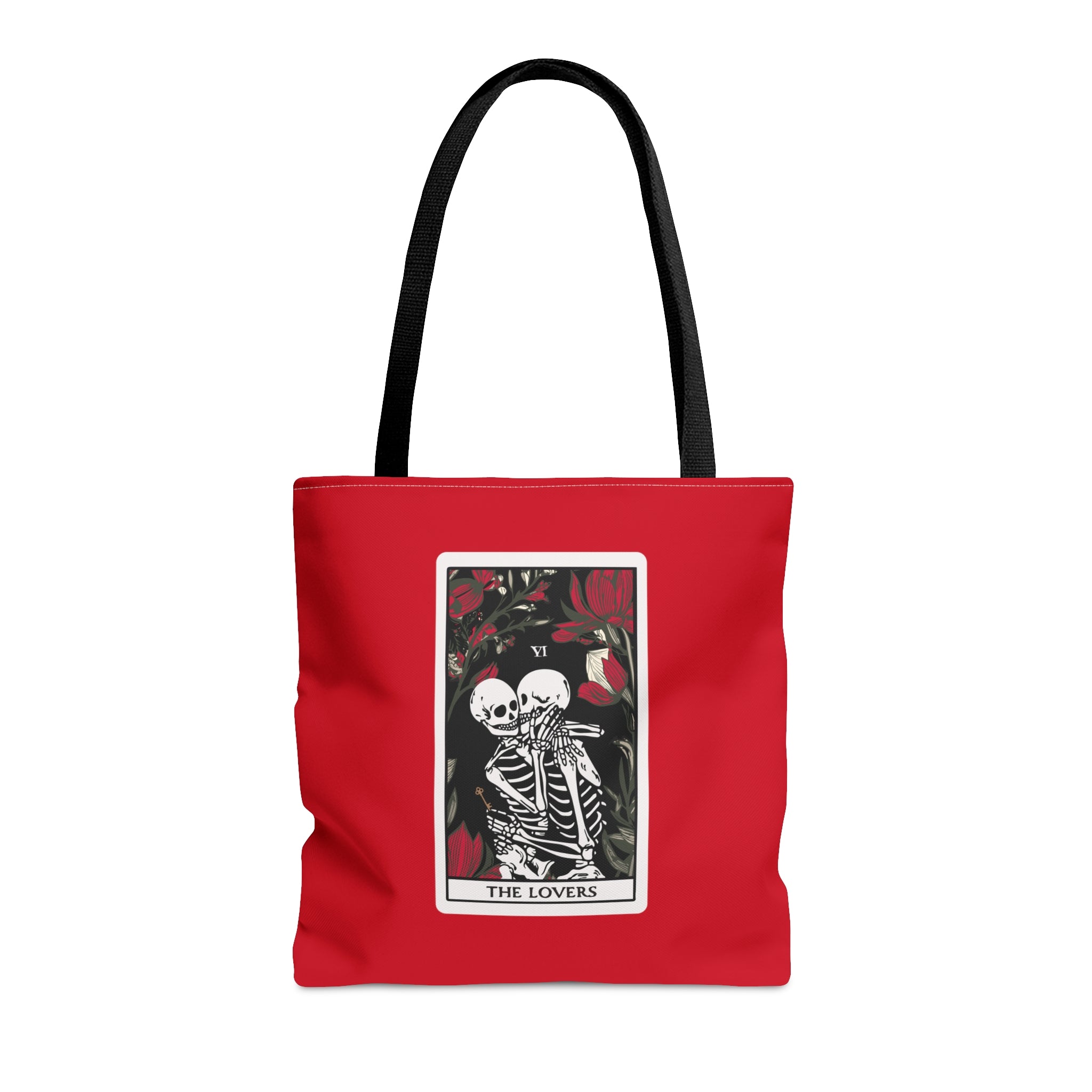 The Lovers Undead VI Tarot Card Skeleton Tote Bag