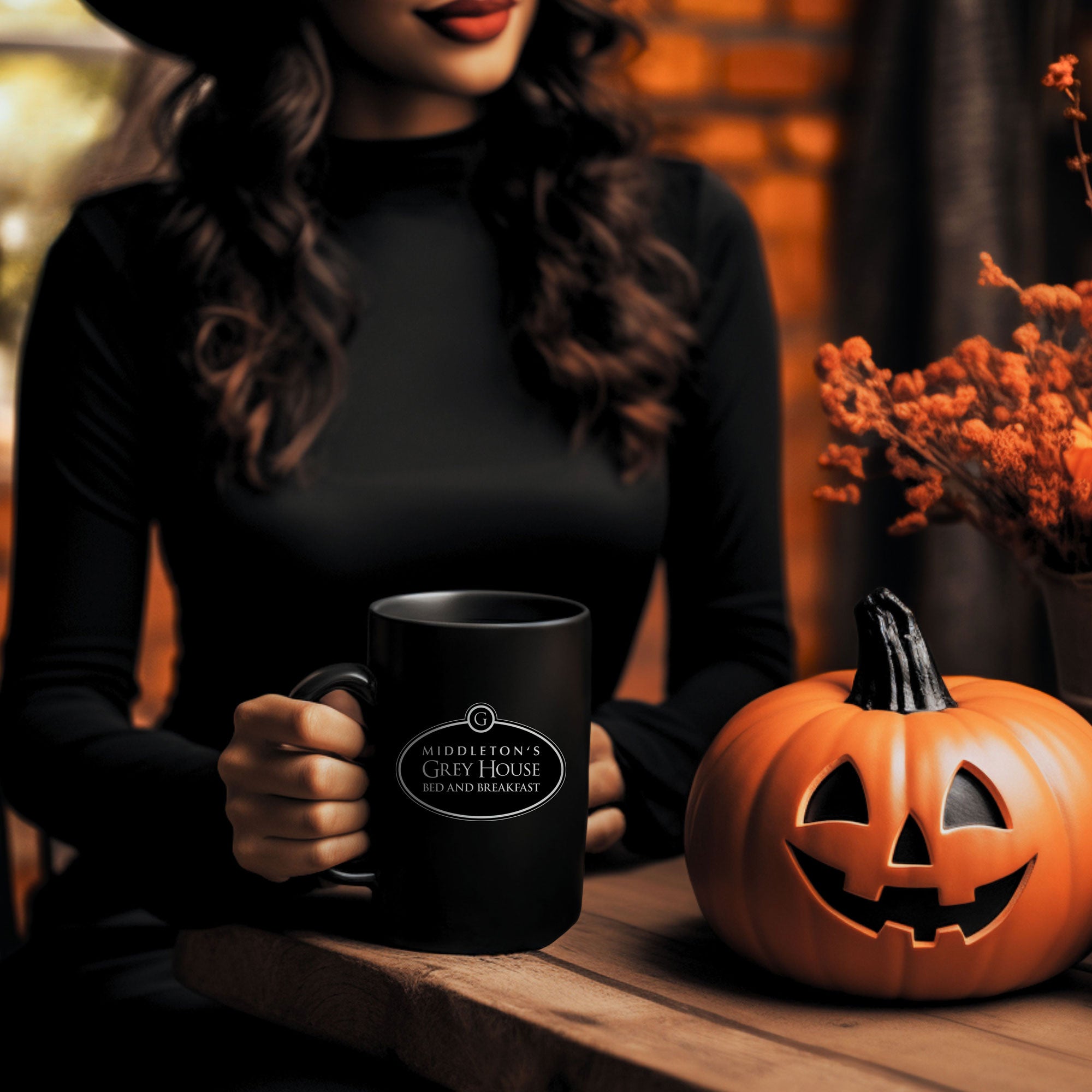 Hallmark-Inspired Good Witch Grey House Bed And Breakfast Logo Mug, 15oz