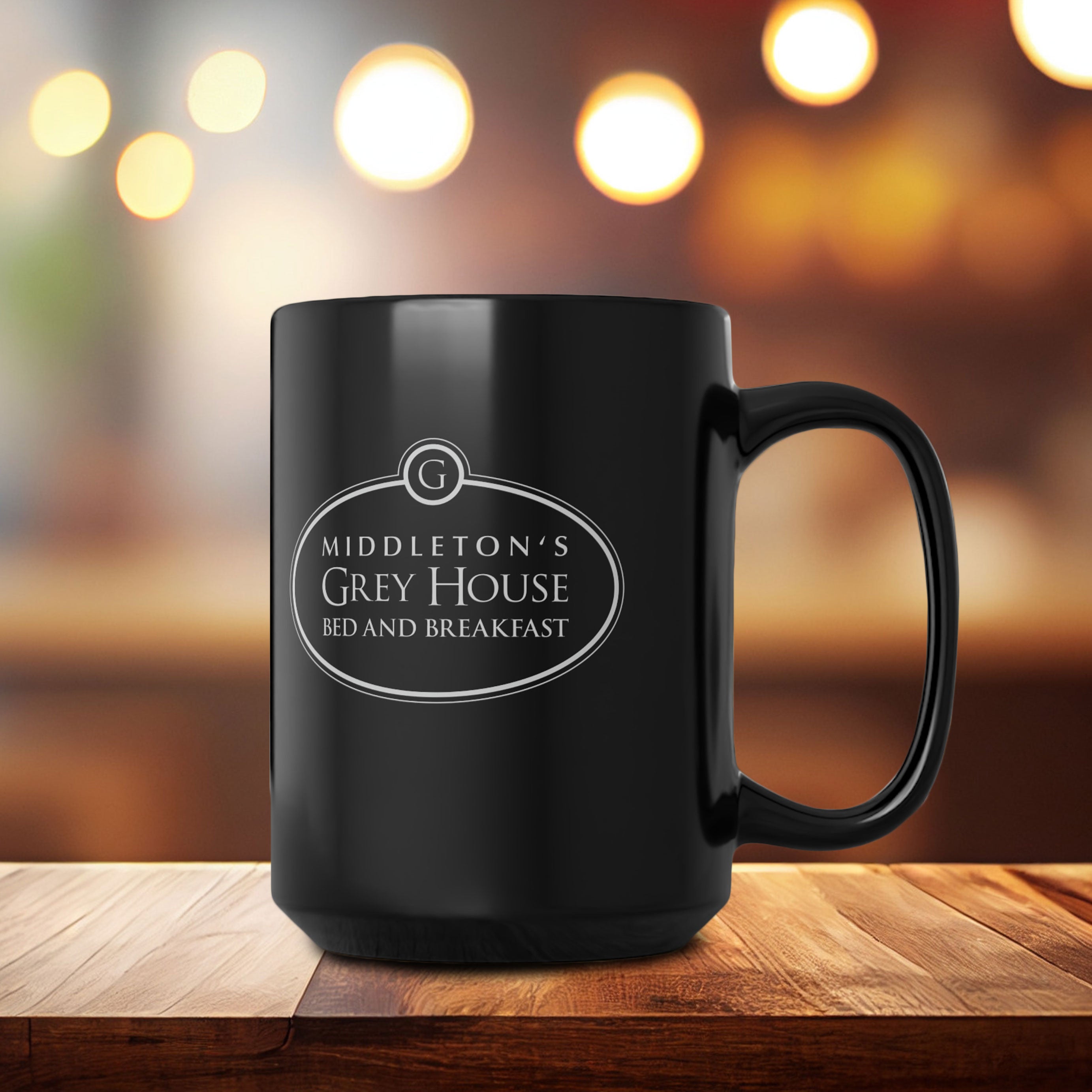 Hallmark-Inspired Good Witch Grey House Bed And Breakfast Logo Mug, 15oz