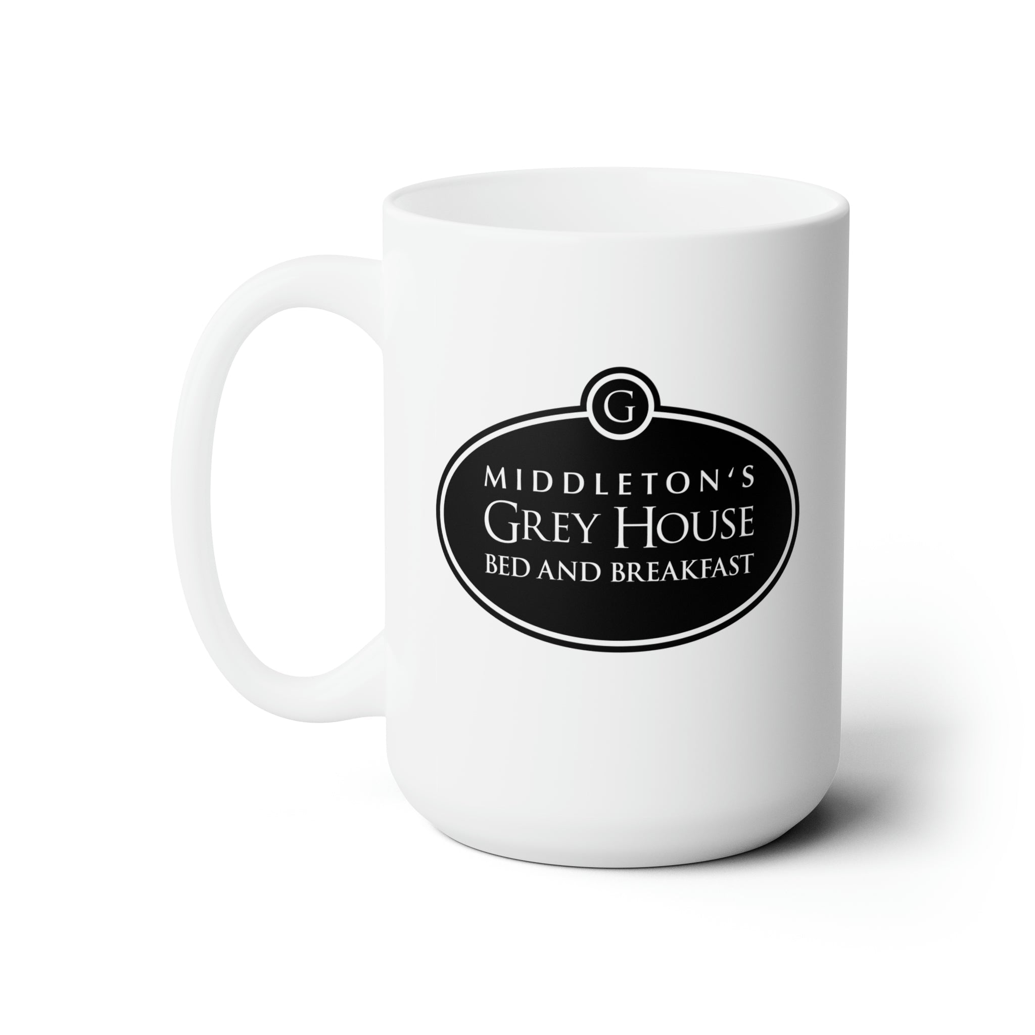 Hallmark-Inspired Good Witch Grey House Bed And Breakfast Logo Mug, 15oz