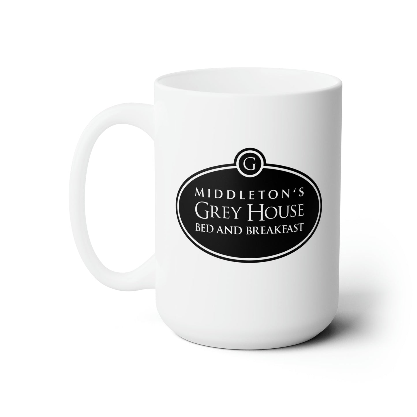 Hallmark-Inspired Good Witch Grey House Bed And Breakfast Logo Mug, 15oz