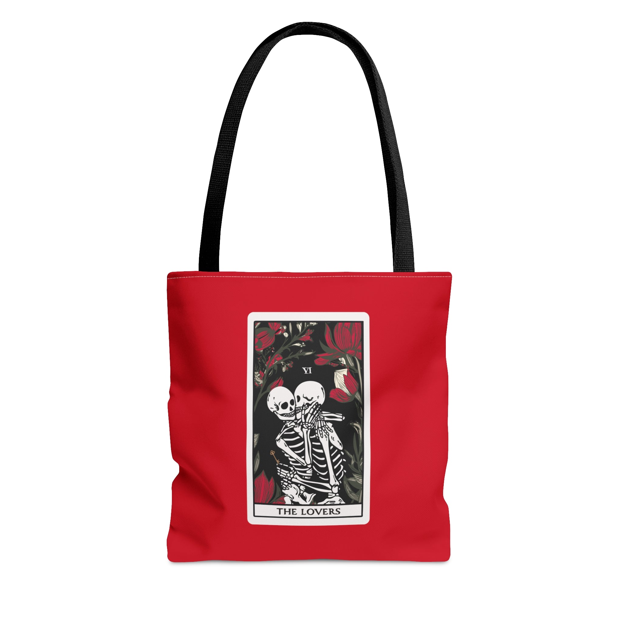 The Lovers Undead VI Tarot Card Skeleton Tote Bag