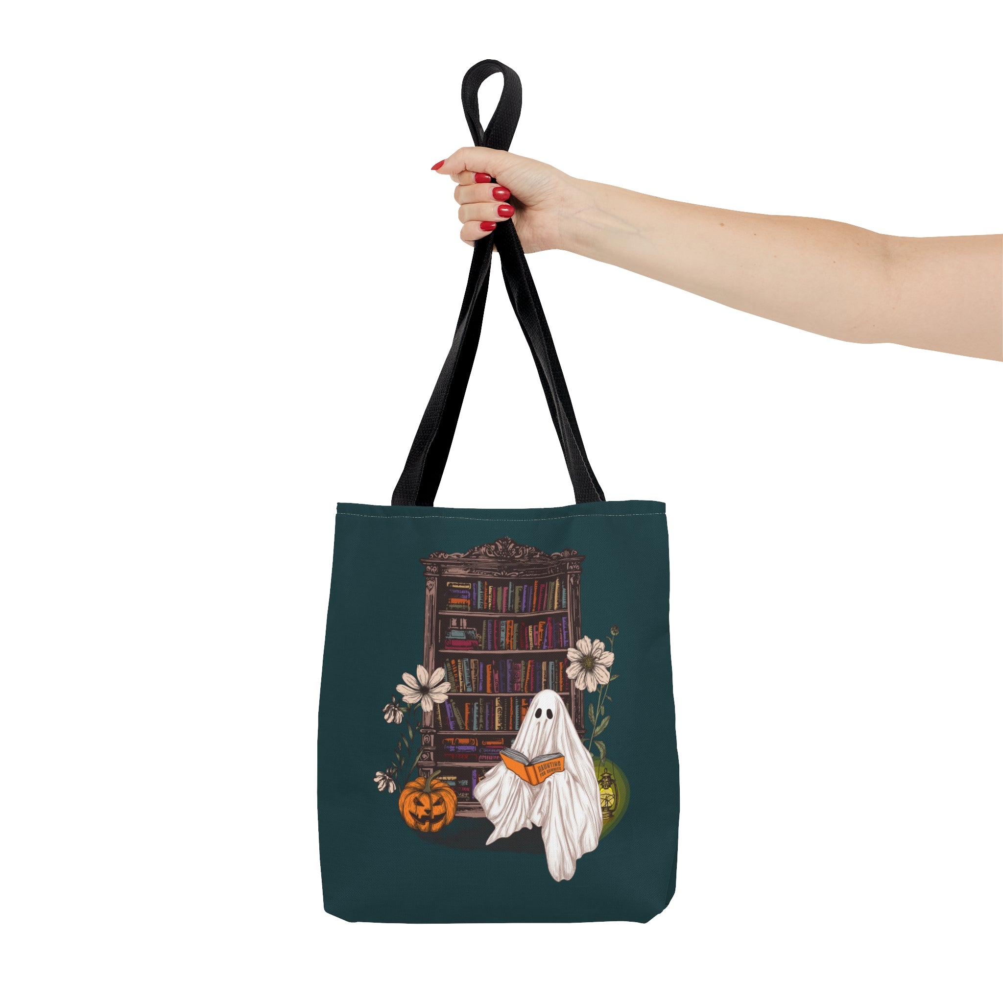 Haunting For Dummies: Ghost Reading A Book In A Haunted Library Vintage Illustrated Tote Bag