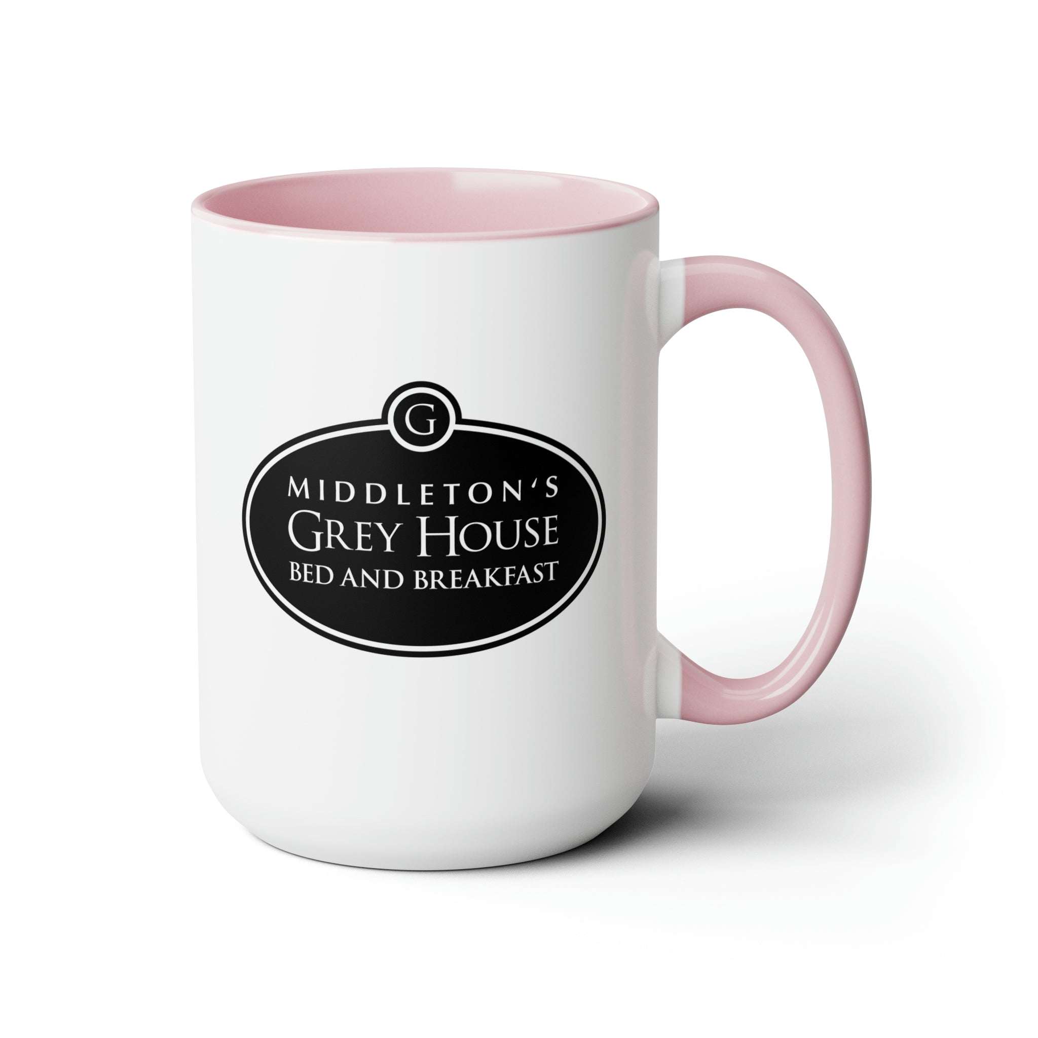 Hallmark-Inspired Good Witch Grey House Bed And Breakfast Logo Two-Tone Mug, 15oz