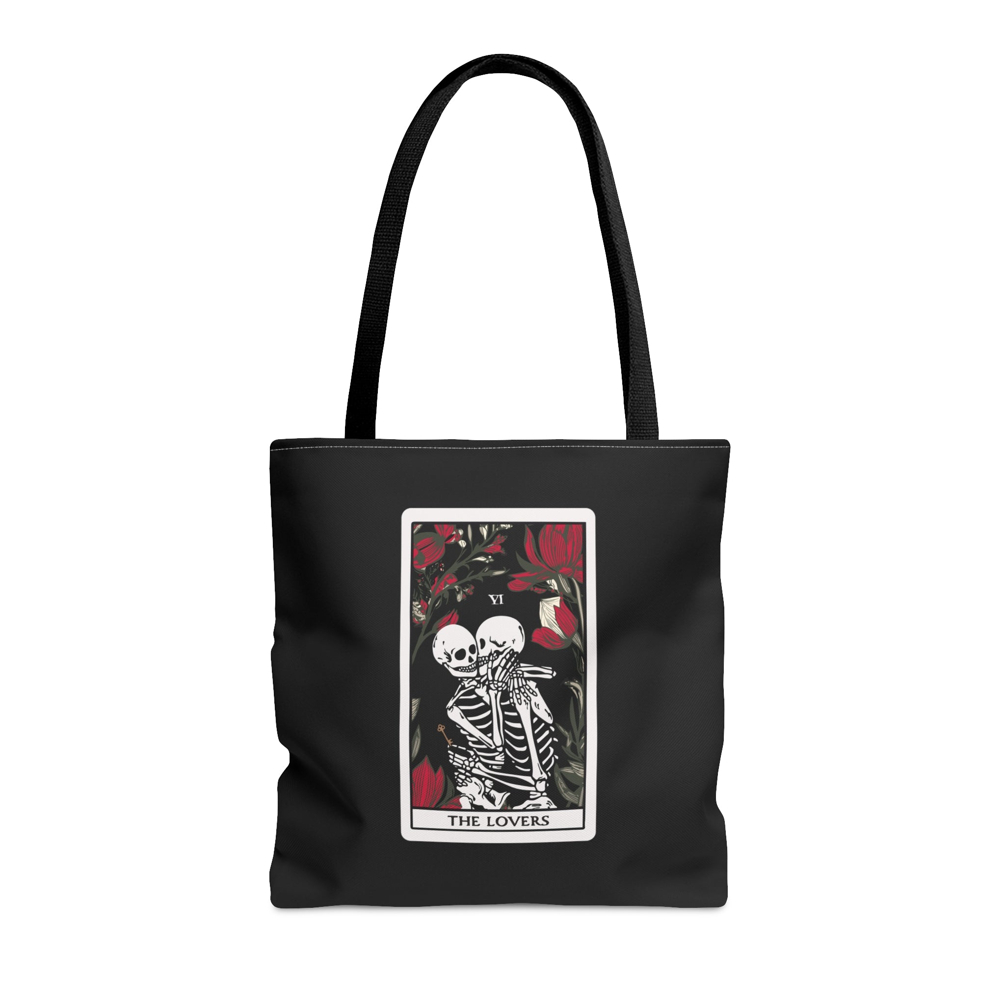 The Lovers Undead VI Tarot Card Skeleton Tote Bag