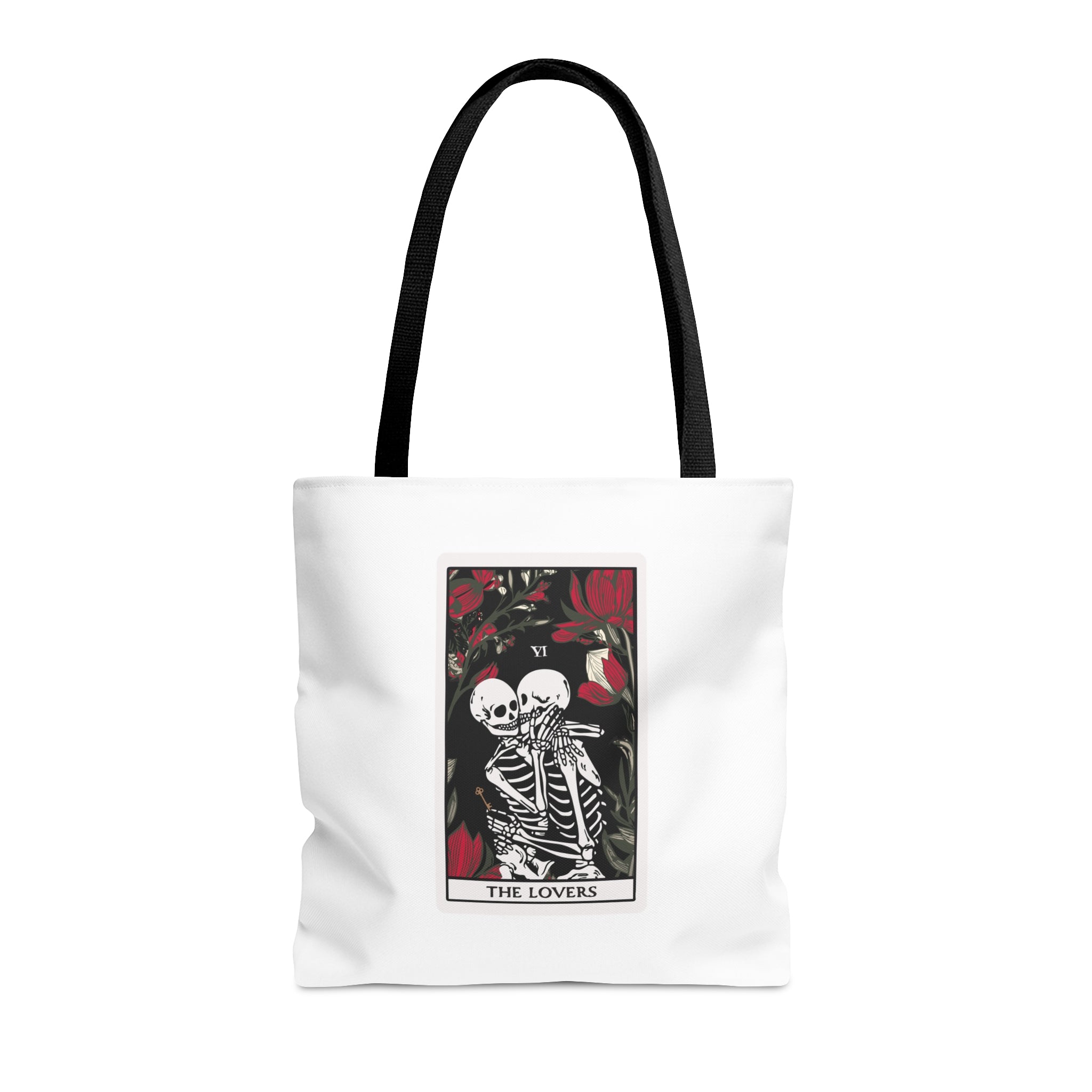 The Lovers Undead VI Tarot Card Skeleton Tote Bag