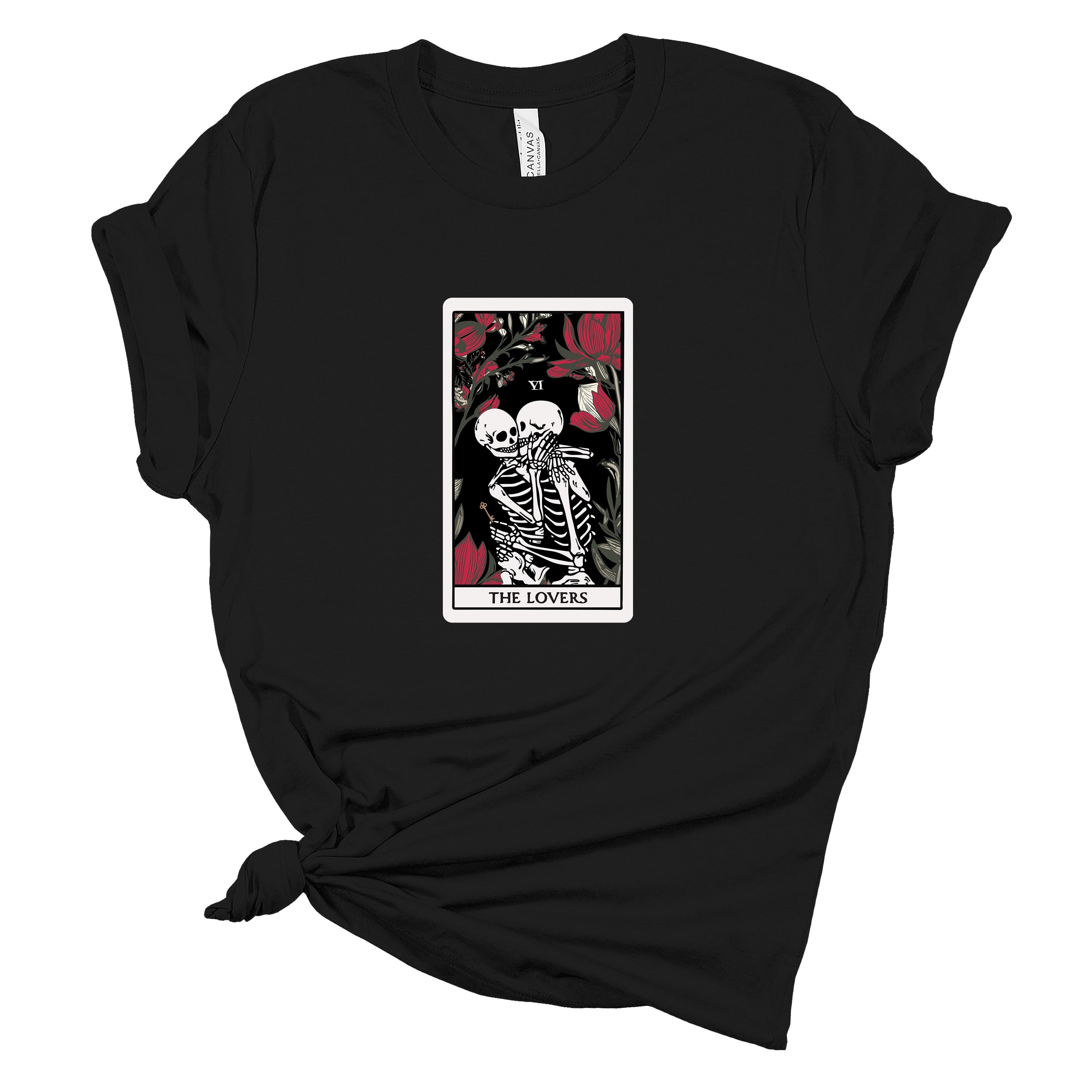 The Lovers Undead VI Tarot Card Skeleton Tee