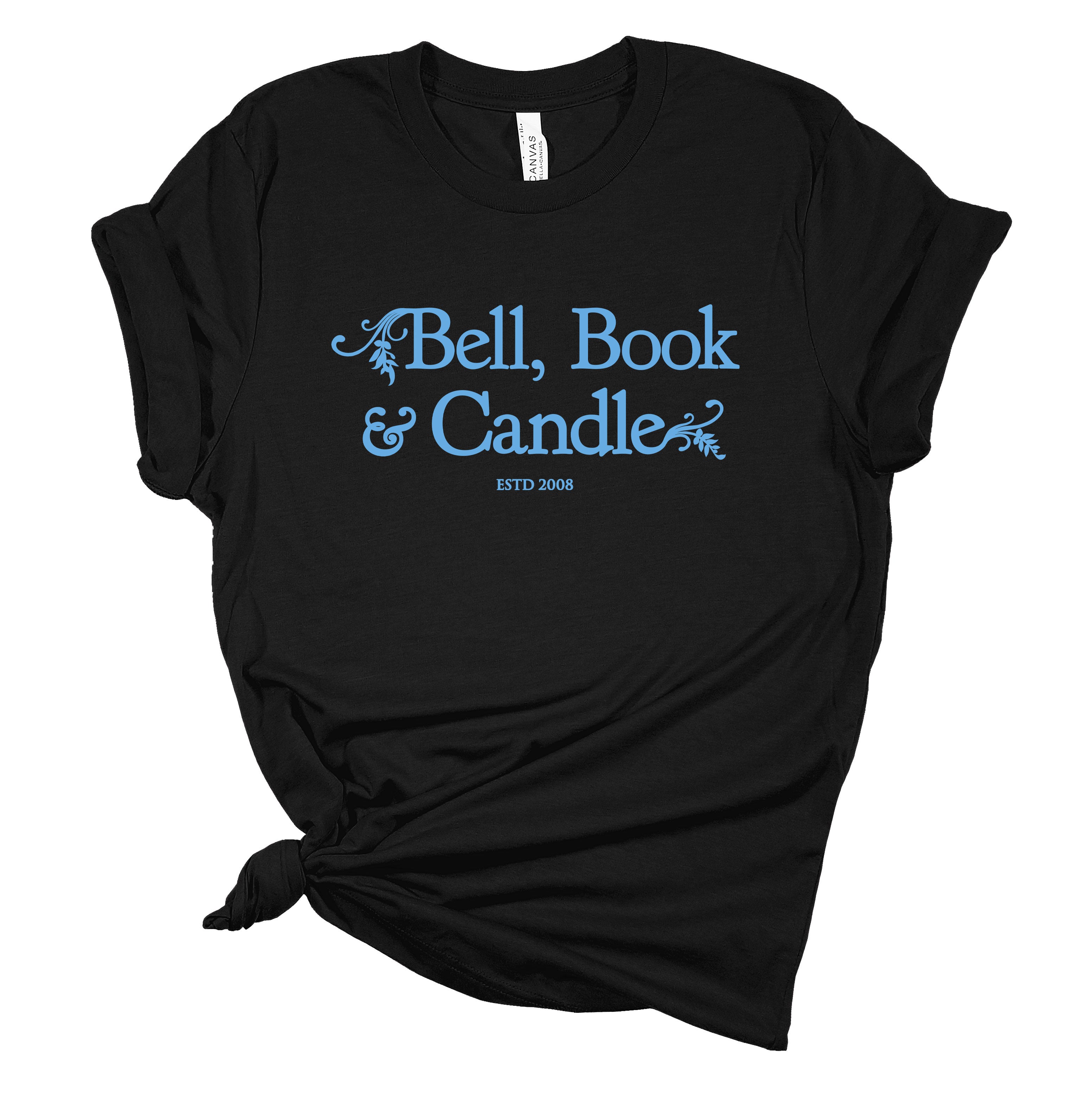 Hallmark-Inspired Good Witch Bell Book & Candle Shop Blue Logo Tee