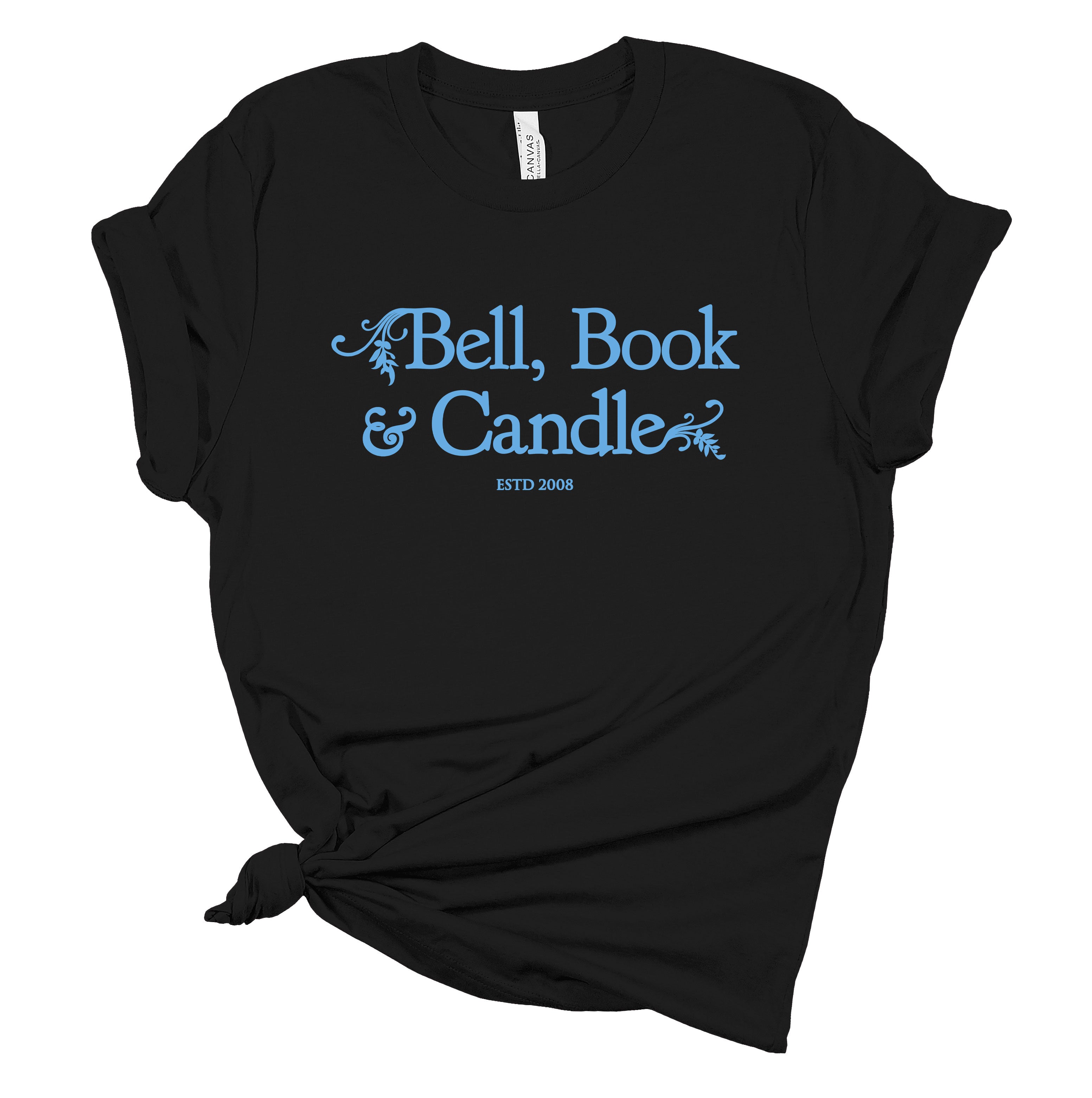 Hallmark-Inspired Good Witch Bell Book & Candle Shop Blue Logo Tee