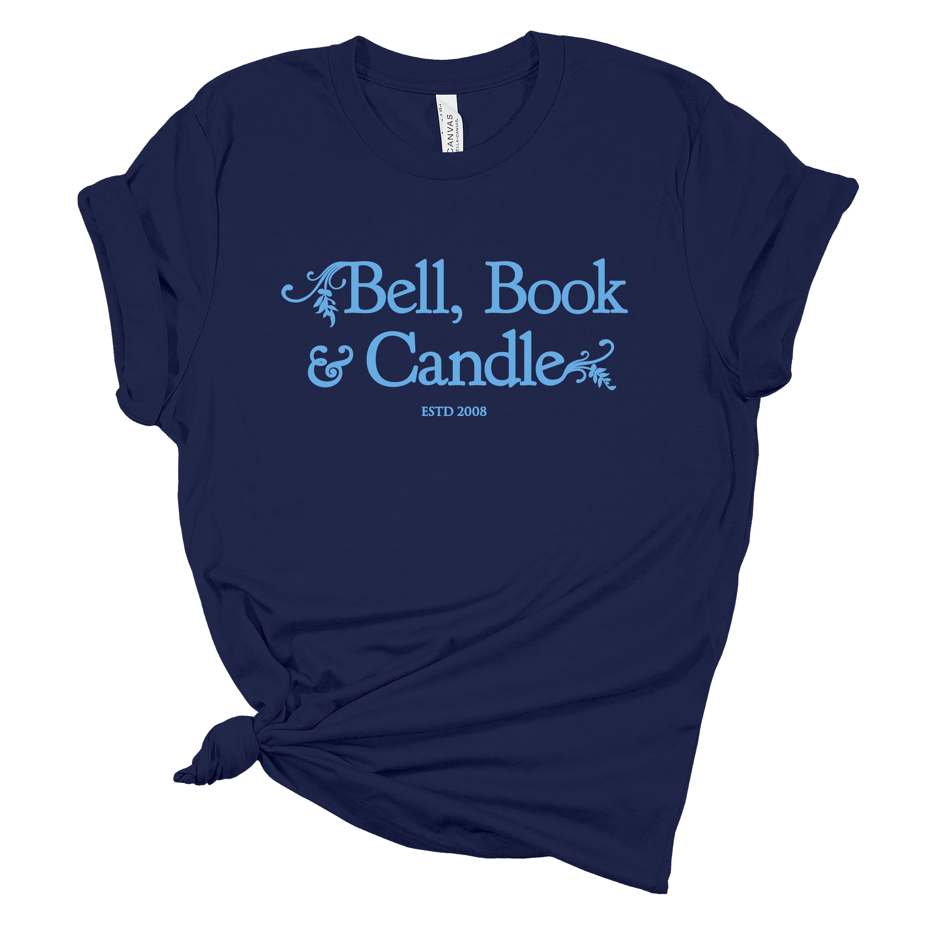 Hallmark-Inspired Good Witch Bell Book & Candle Shop Blue Logo Tee