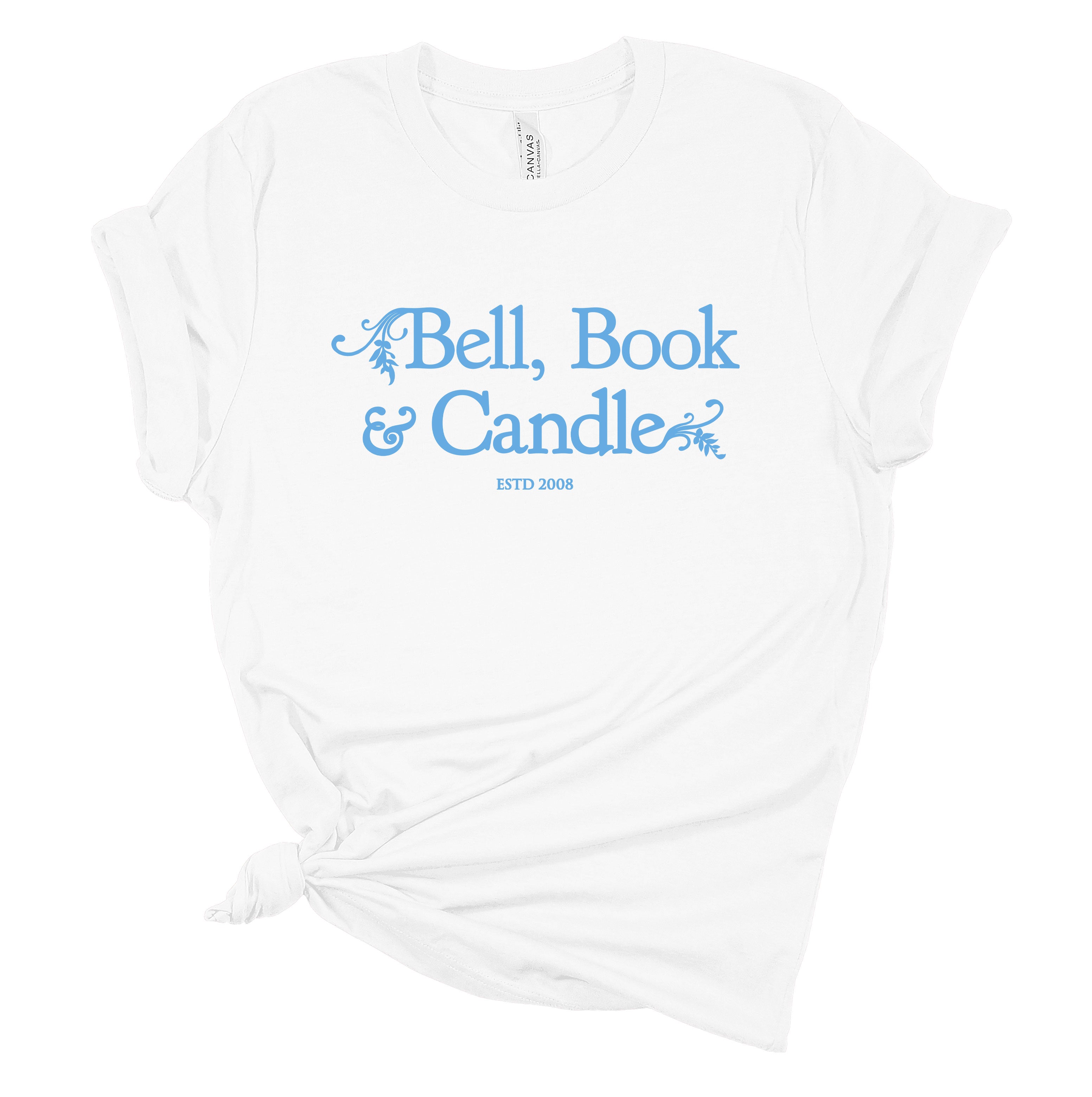 Hallmark-Inspired Good Witch Bell Book & Candle Shop Blue Logo Tee