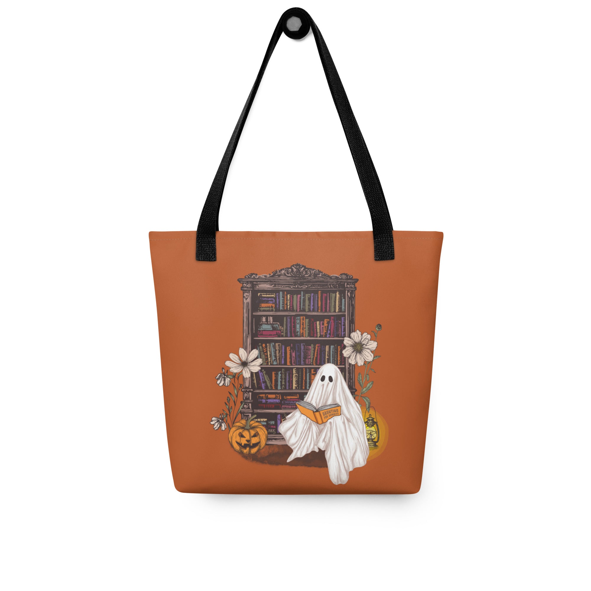 Haunting For Dummies: Ghost Reading A Book In A Haunted Library Vintage Illustrated Tote Bag