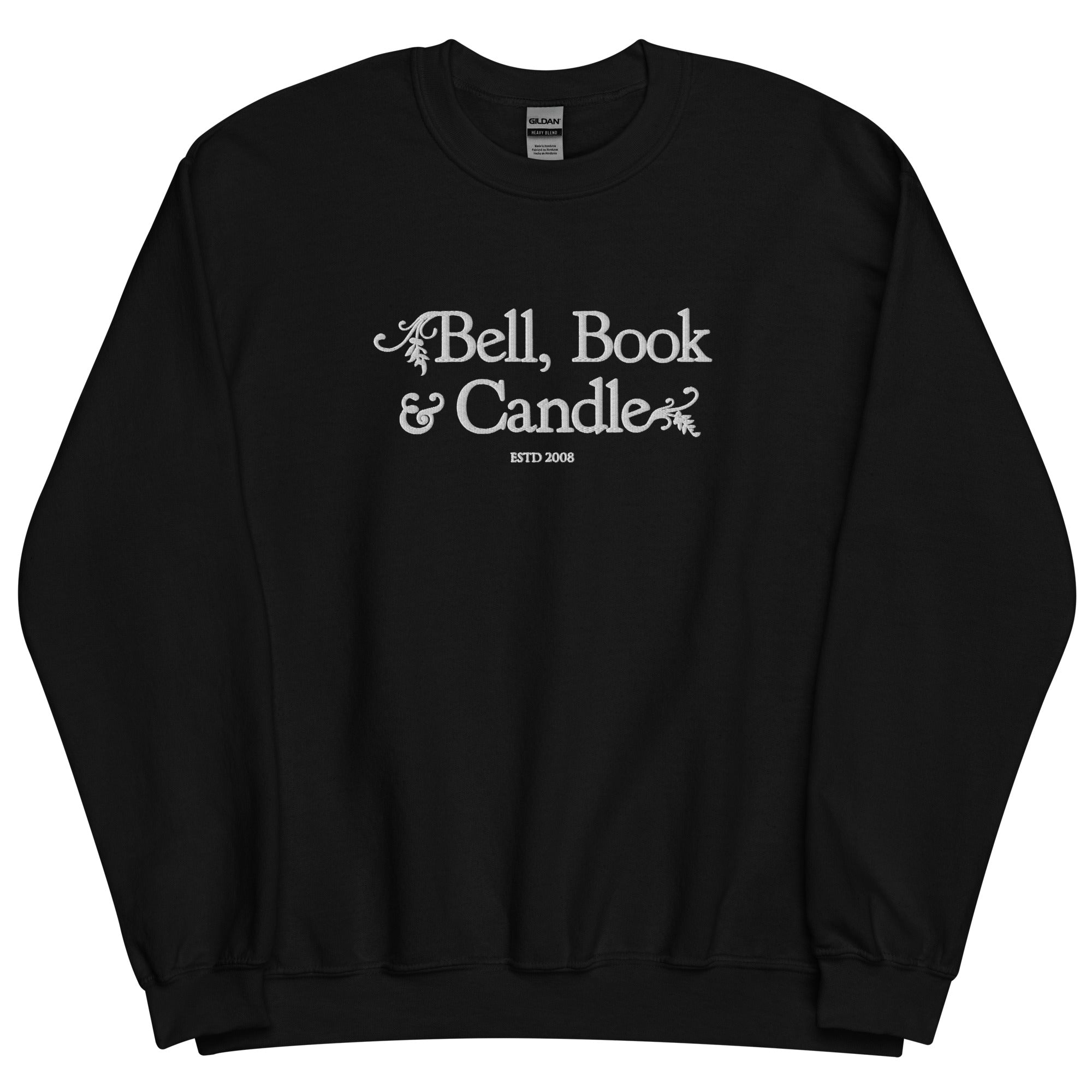 Hallmark-Inspired Good Witch Bell Book & Candle Embroidered Sweatshirt