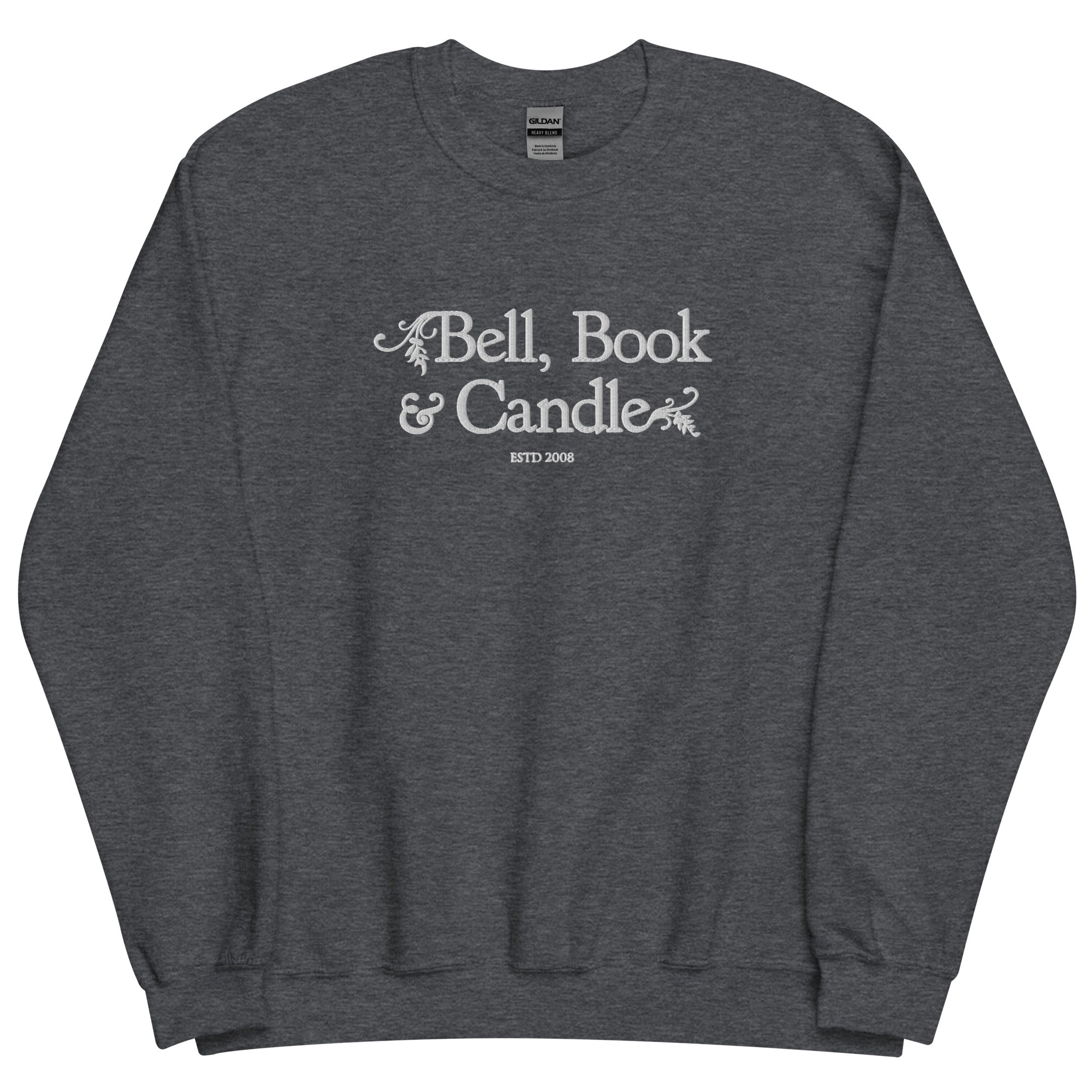 Hallmark-Inspired Good Witch Bell Book & Candle Embroidered Sweatshirt