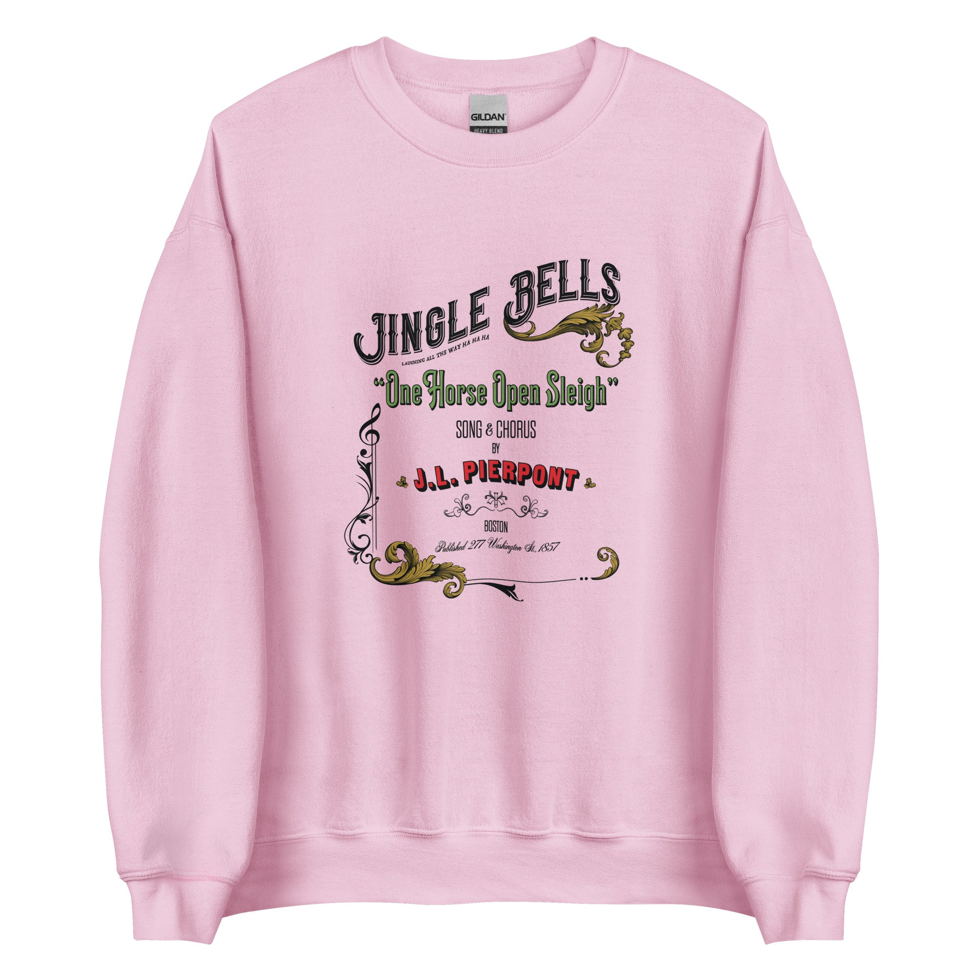 Vintage J. L. Pierpont Jingle Bells Christmas Carol Flyer Sweatshirt