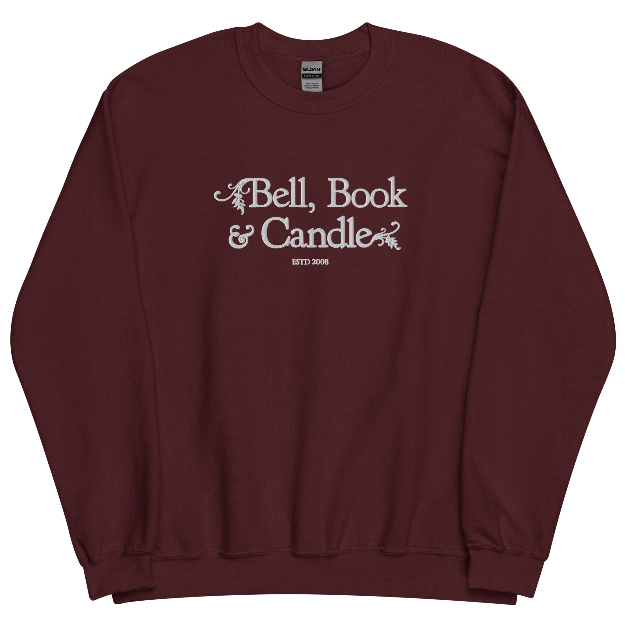 Hallmark-Inspired Good Witch Bell Book & Candle Embroidered Sweatshirt
