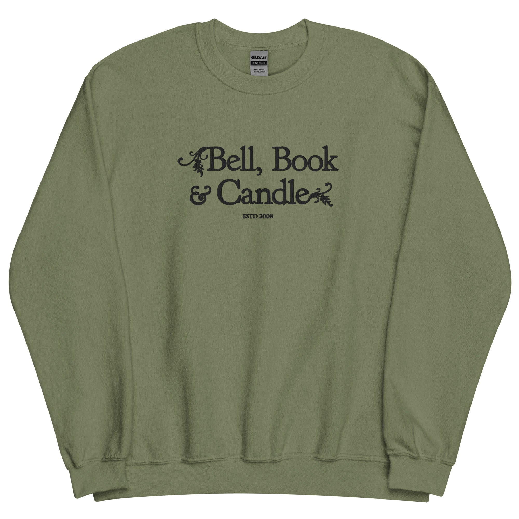 Hallmark-Inspired Good Witch Bell Book & Candle Embroidered Sweatshirt