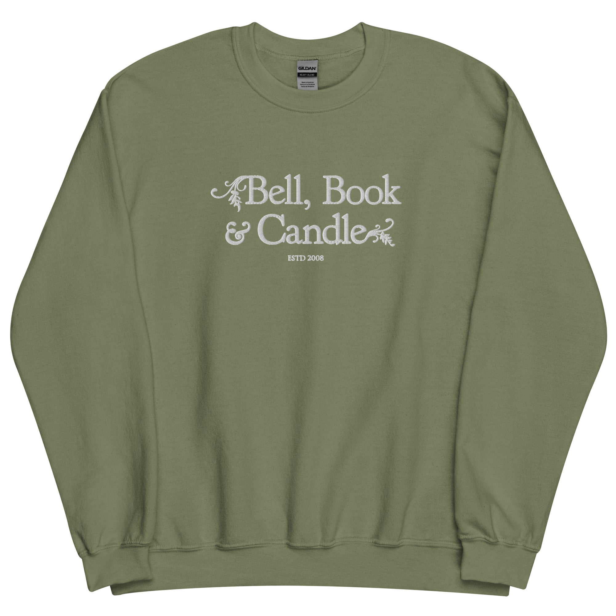 Hallmark-Inspired Good Witch Bell Book & Candle Embroidered Sweatshirt
