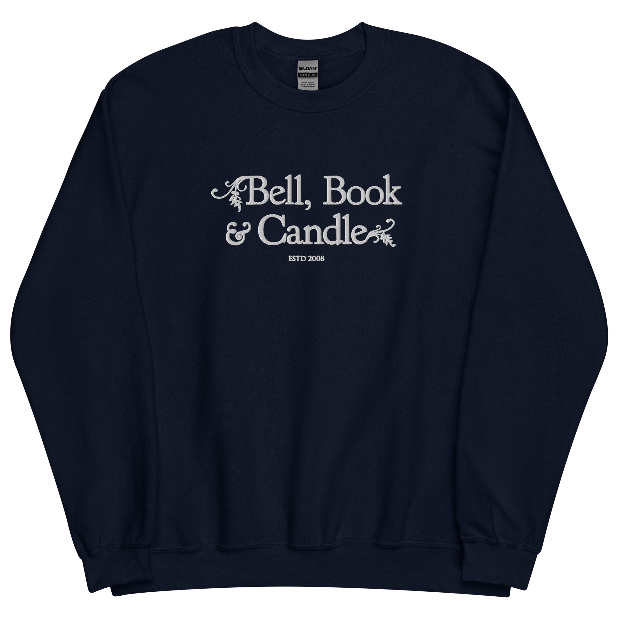 Hallmark-Inspired Good Witch Bell Book & Candle Embroidered Sweatshirt