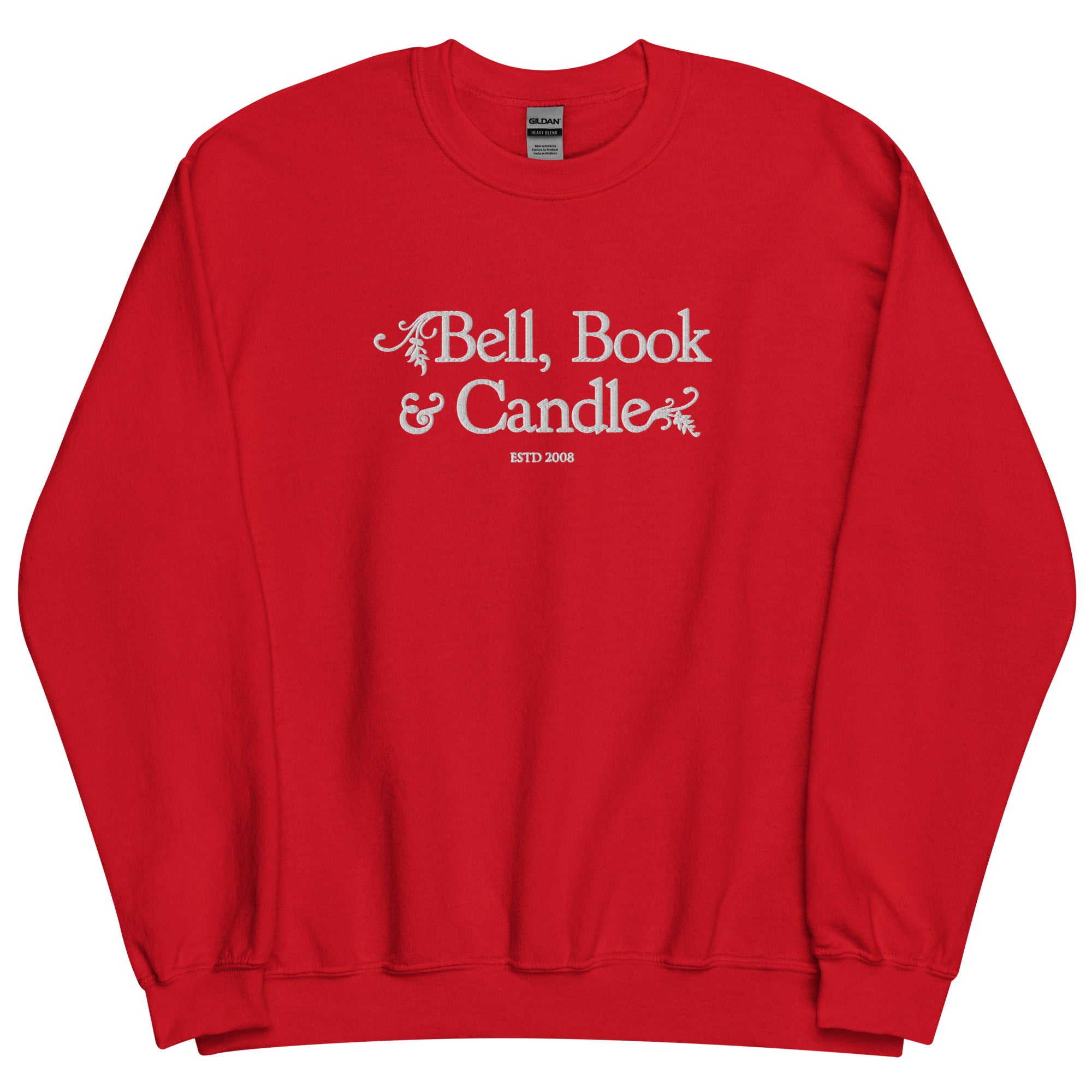 Hallmark-Inspired Good Witch Bell Book & Candle Embroidered Sweatshirt