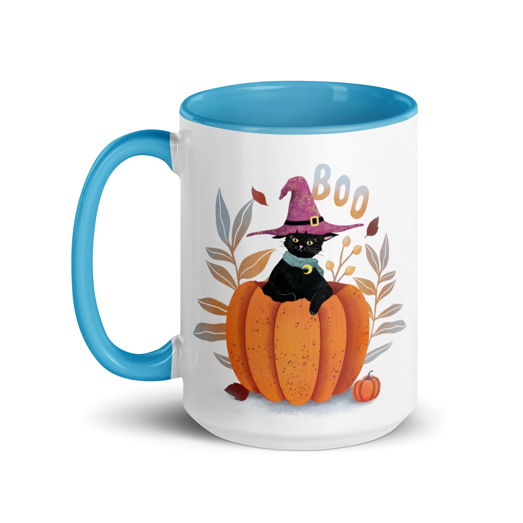 Magical Black Cat In A Pumpkin Coffee Mug