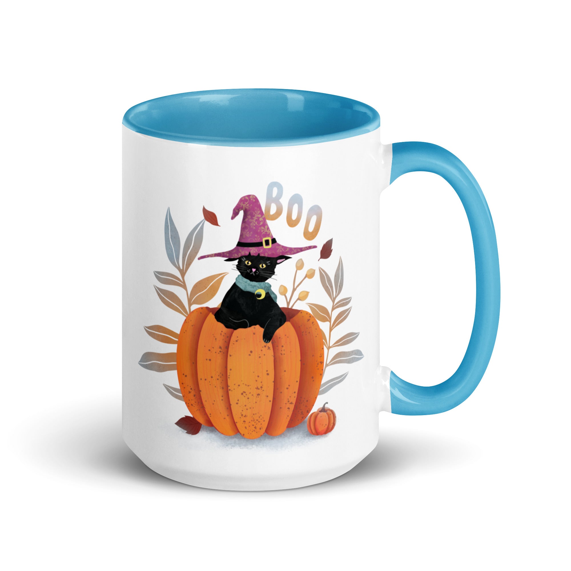 Magical Black Cat In A Pumpkin Coffee Mug