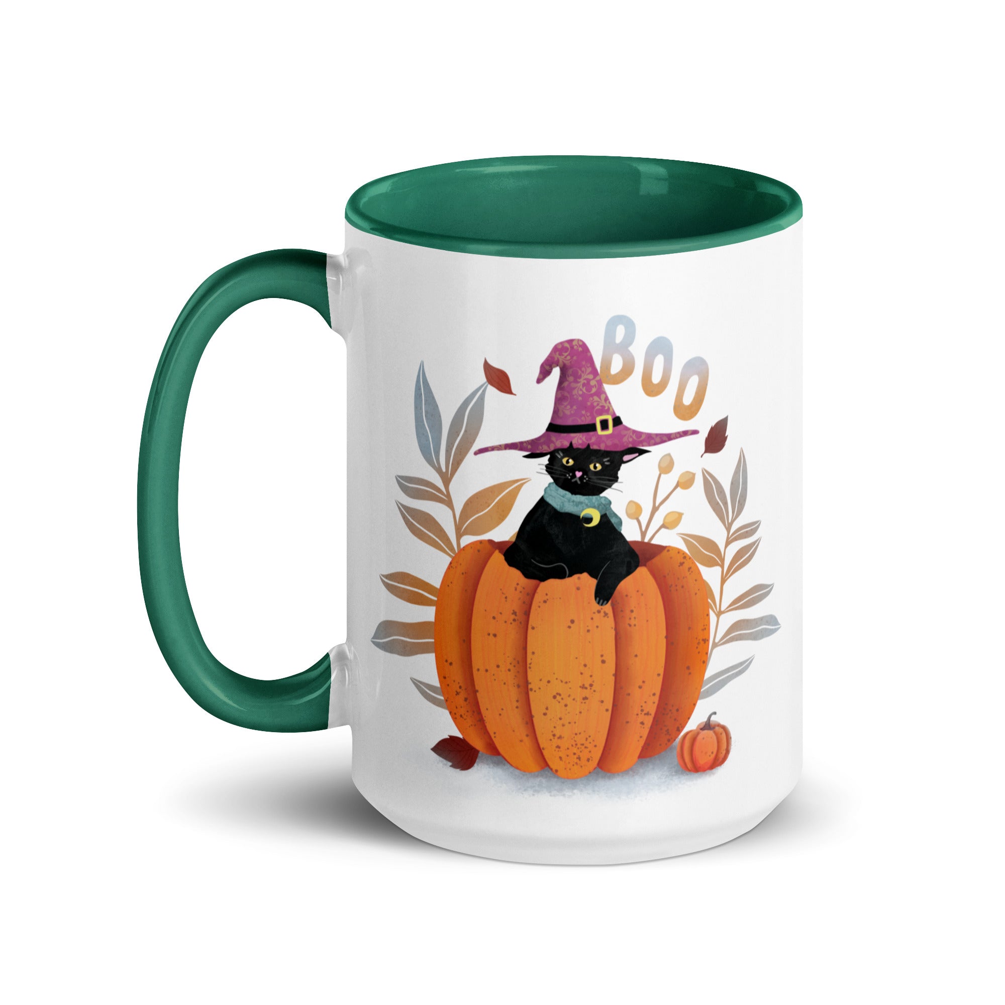 Magical Black Cat In A Pumpkin Coffee Mug