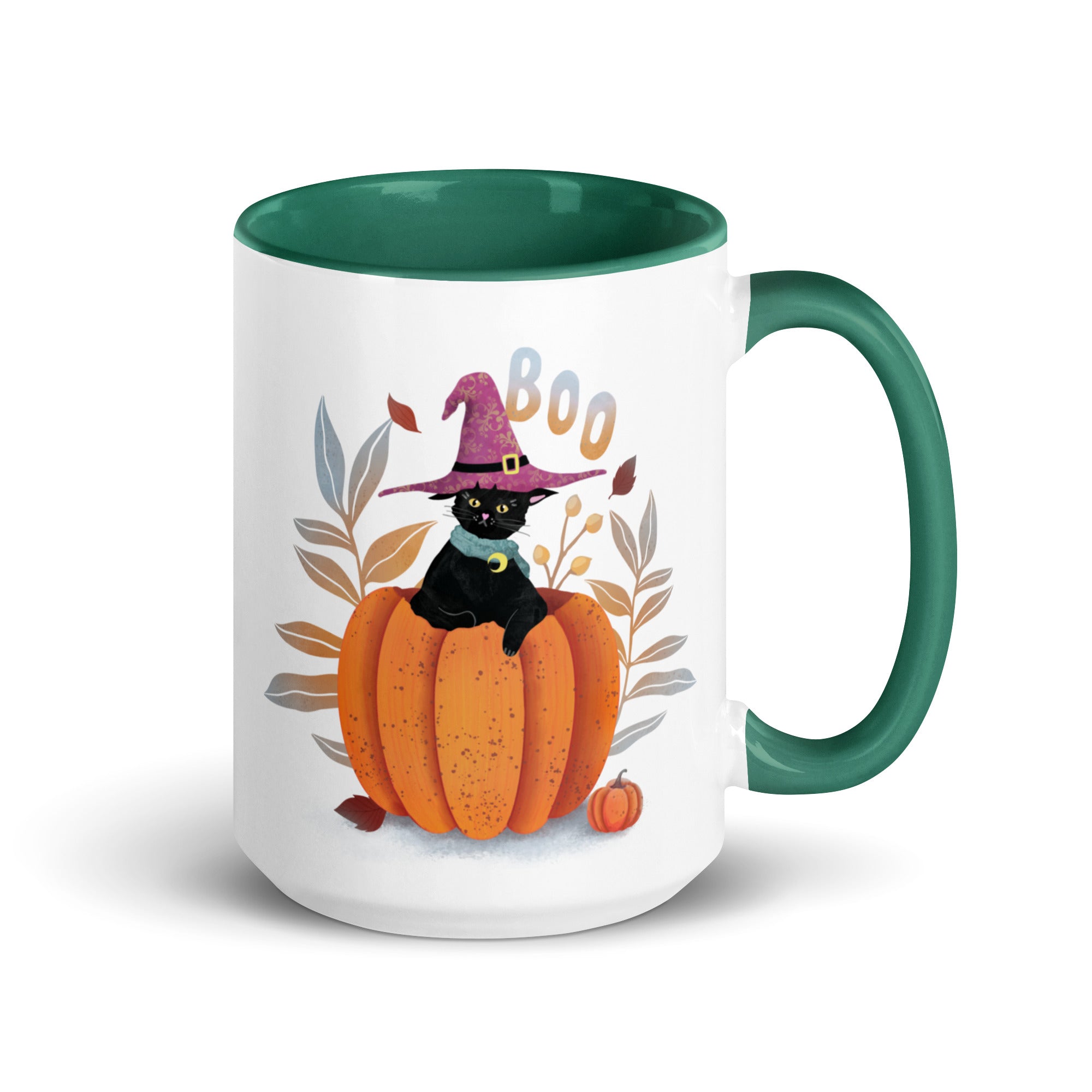 Magical Black Cat In A Pumpkin Coffee Mug
