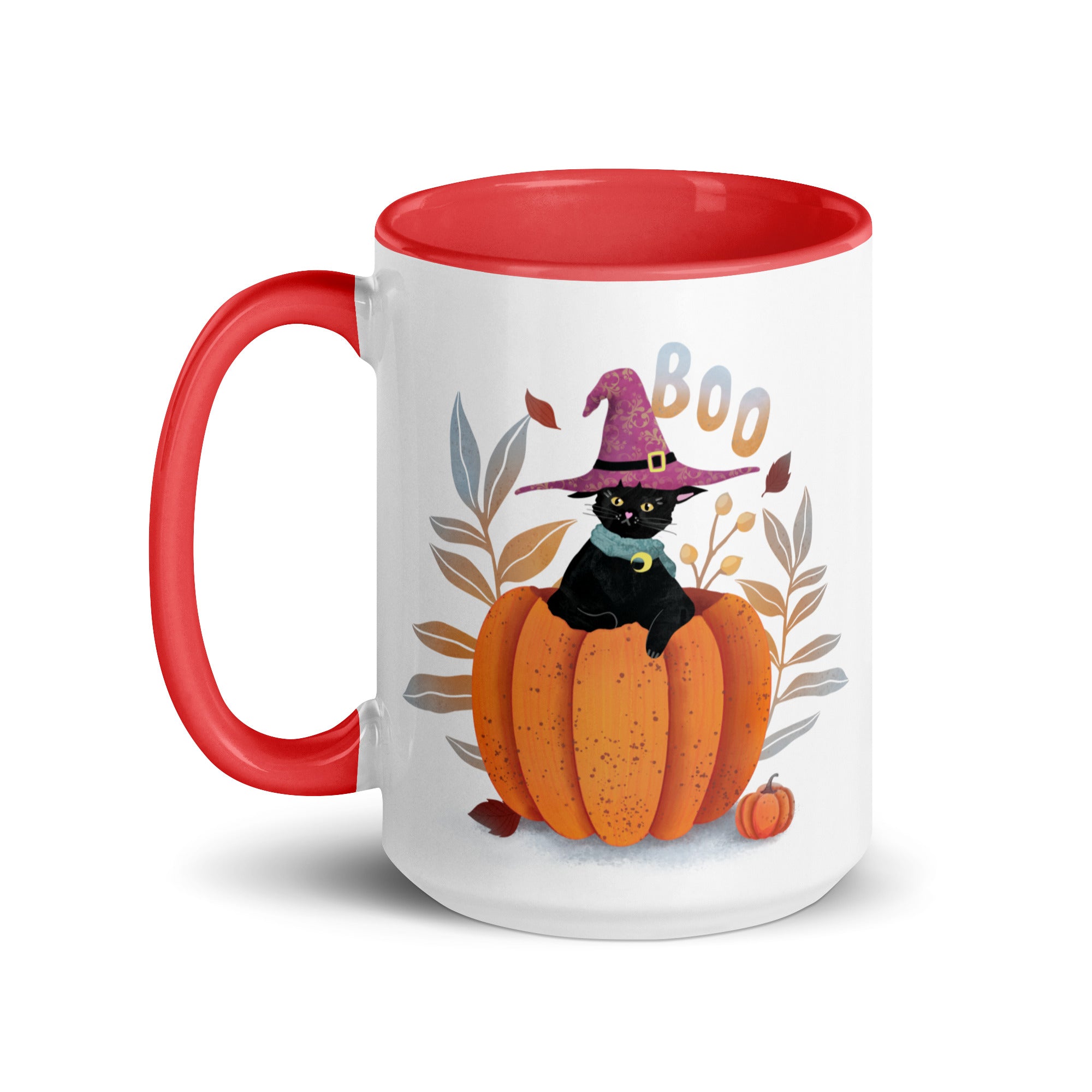Magical Black Cat In A Pumpkin Coffee Mug