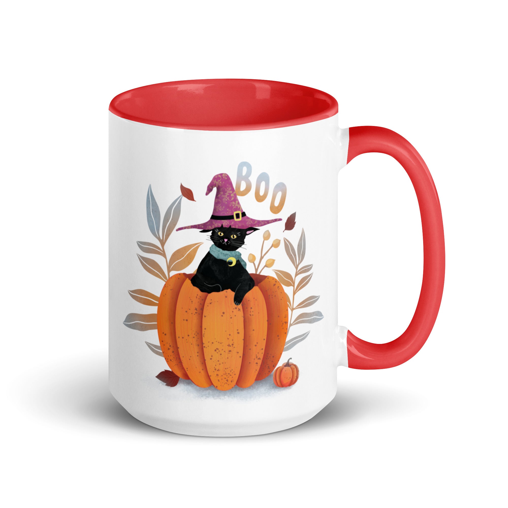 Magical Black Cat In A Pumpkin Coffee Mug