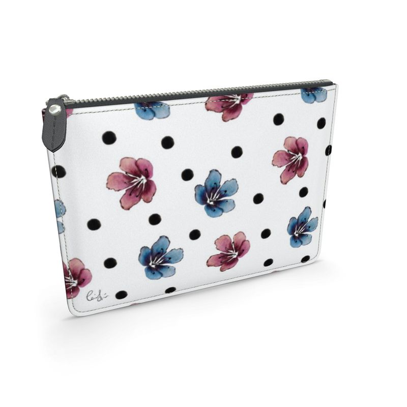 'Flora Dot' Leather Pouch