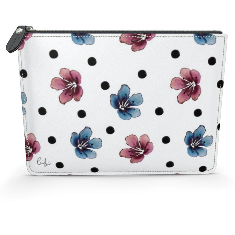 'Flora Dot' Leather Pouch