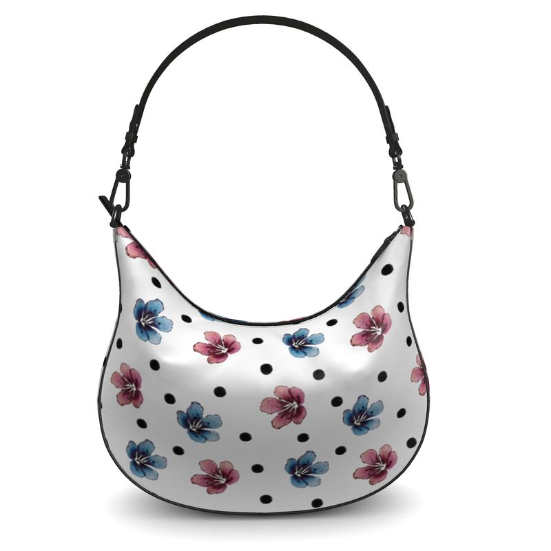 'Flora Dot' Curved Hobo Bag