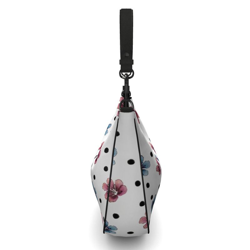 'Flora Dot' Curved Hobo Bag