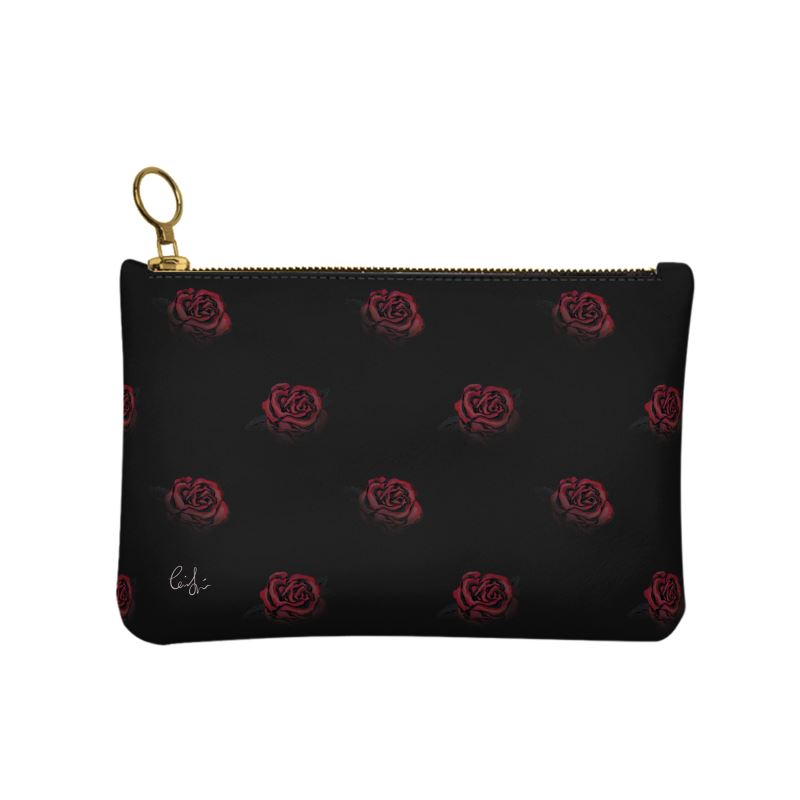 'Deep Rose' Leather Clutch