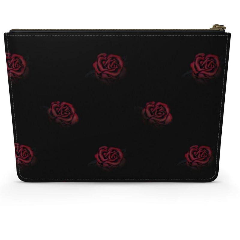 'Deep Rose' Leather Pouch