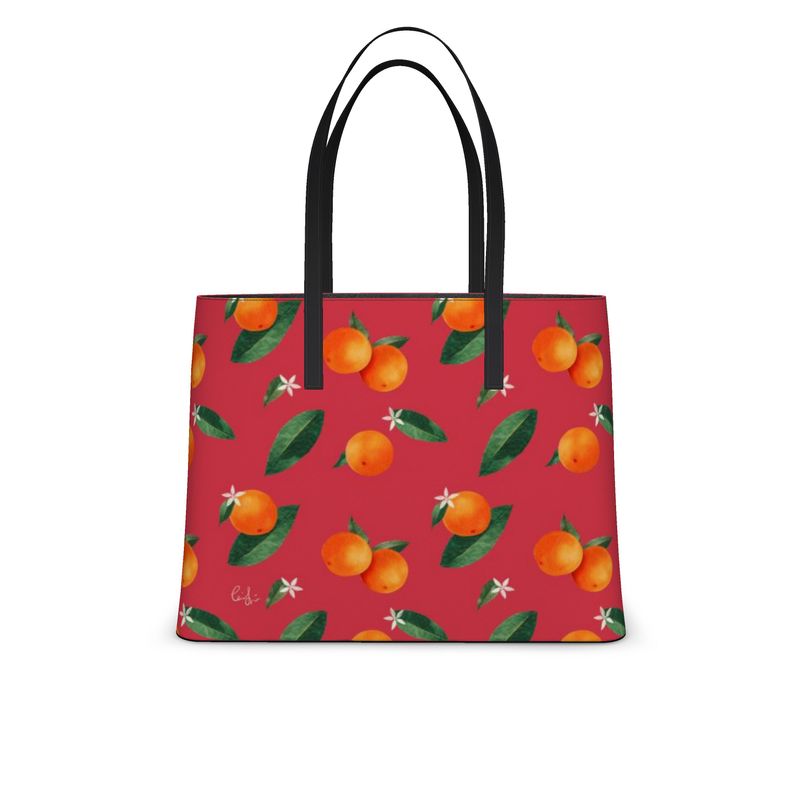 'Midsummer Orange' Leather Tote