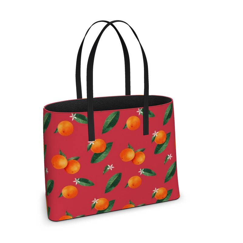 'Midsummer Orange' Leather Tote