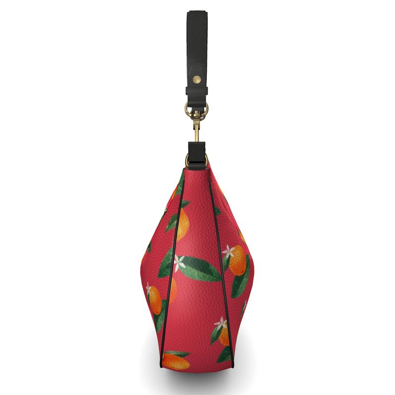 'Midsummer Orange' Curved Hobo Bag
