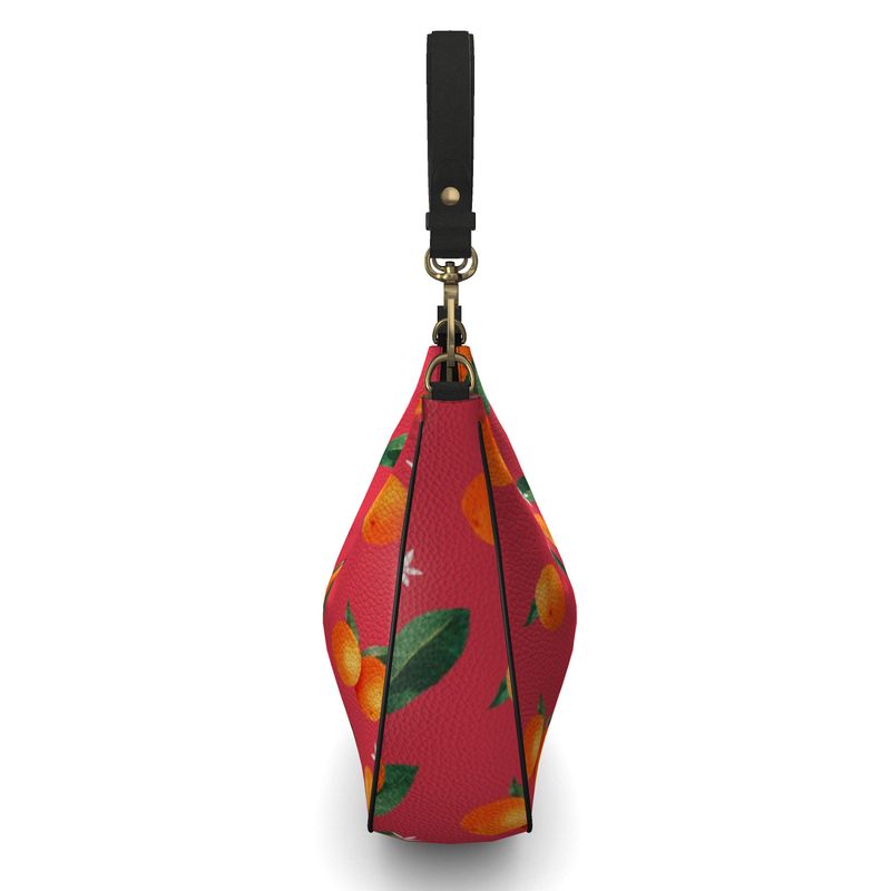 'Midsummer Orange' Curved Hobo Bag