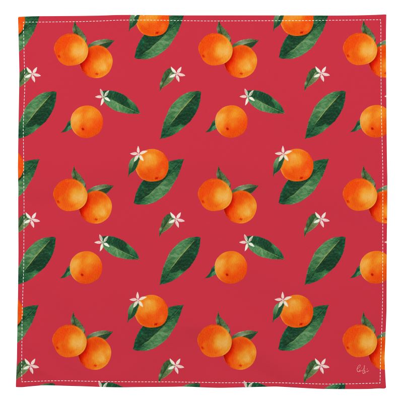 'Midsummer Orange' Linen Napkins