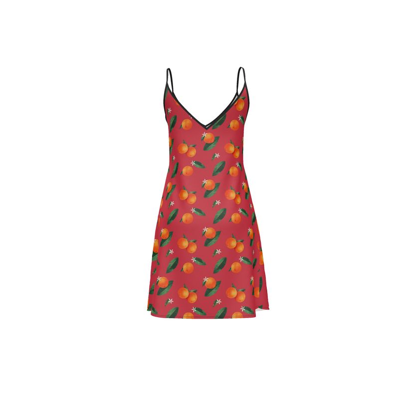 'Midsummer Orange' Slip Dress