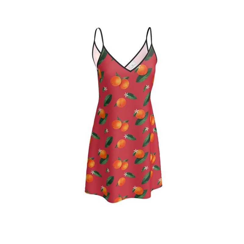 'Midsummer Orange' Slip Dress