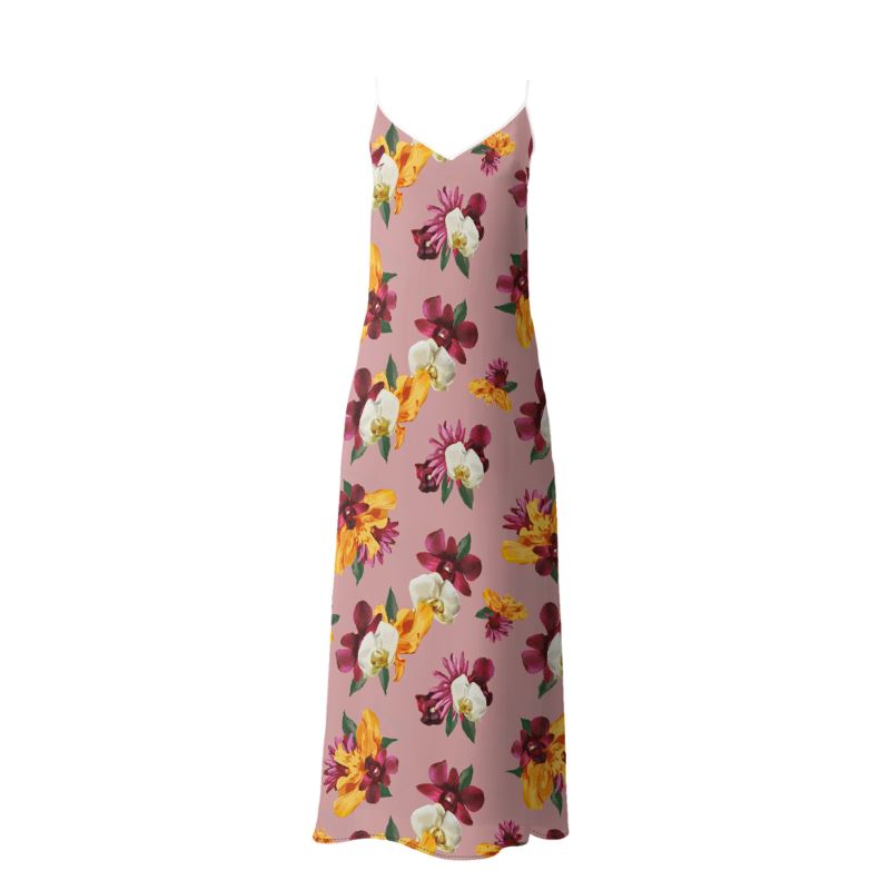 'Orquídea' Maxi Slip Dress