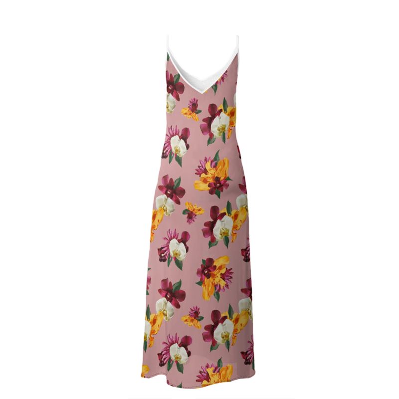 'Orquídea' Maxi Slip Dress