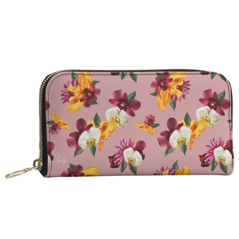 'Orquídea' Zip Top Wallet