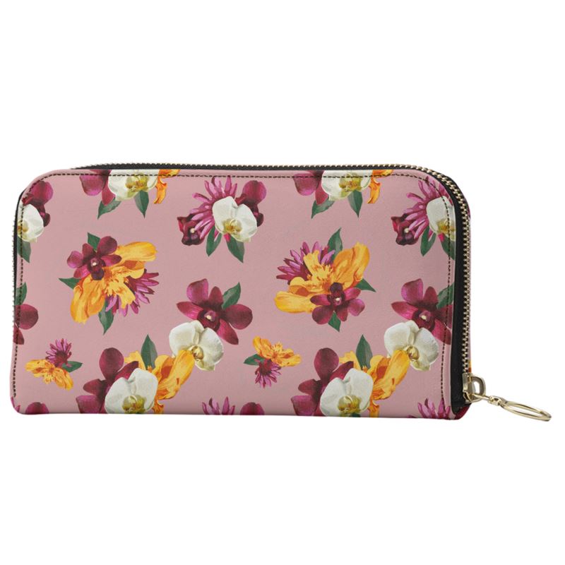 'Orquídea' Zip Top Wallet